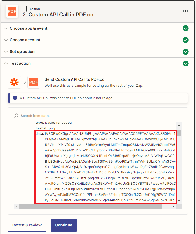 Test and Review Result