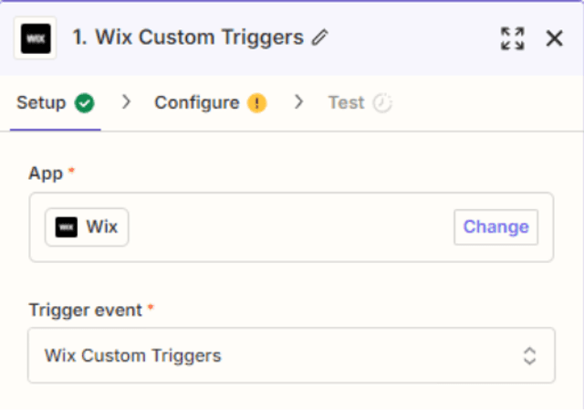Wix Custom Triggers