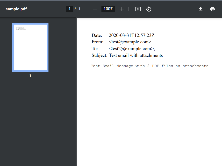Generated PDF Output