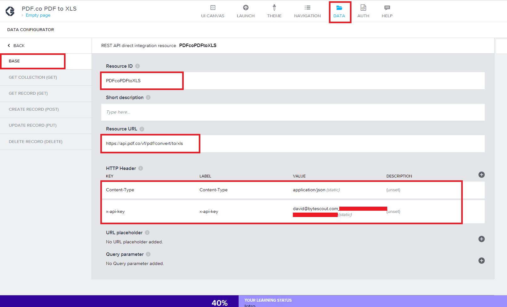 Click Data Menu