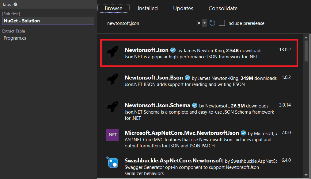 Newtonsoft.Json Library
