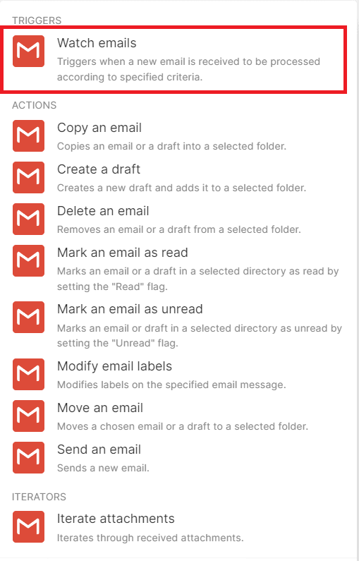 Gmail and Watch Emails Module