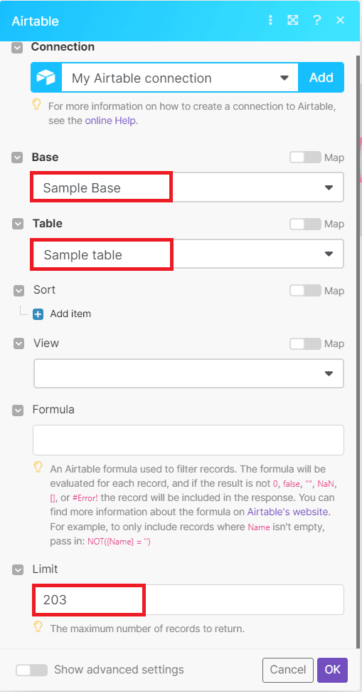 Airtable Configuration