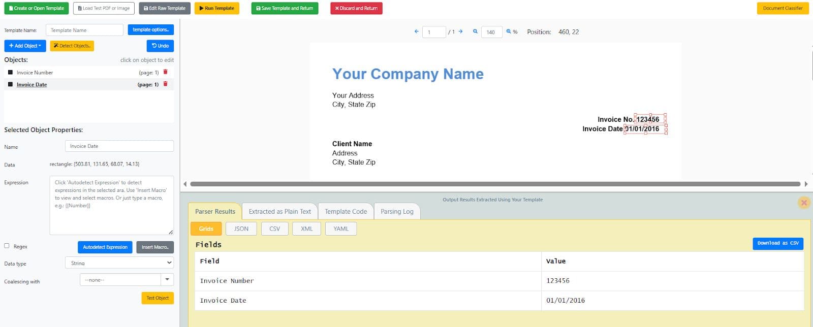 Drag a Rectangle to Extract Data