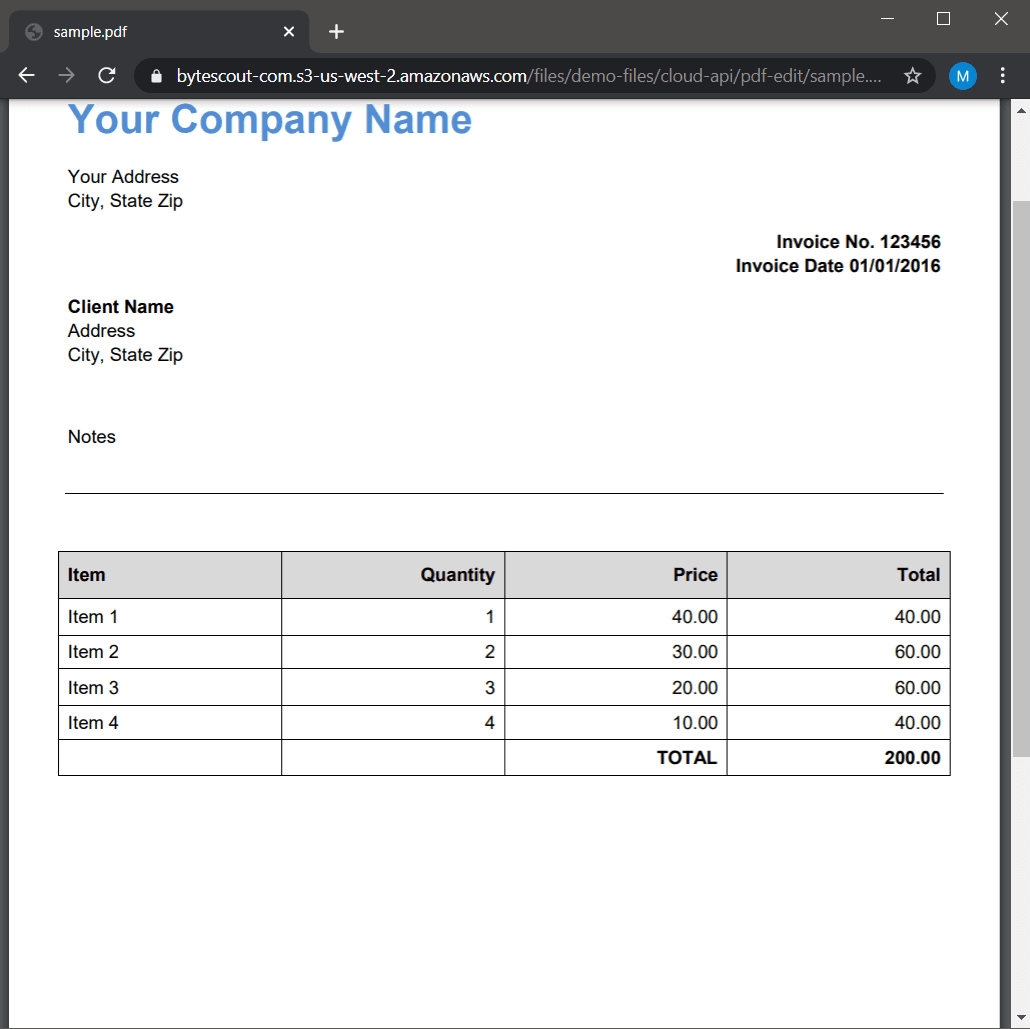 Screenshot of Source PDF file