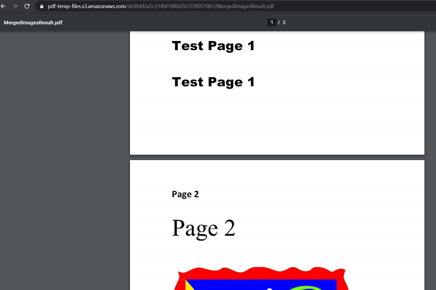 Screenshot of the Output PDF File