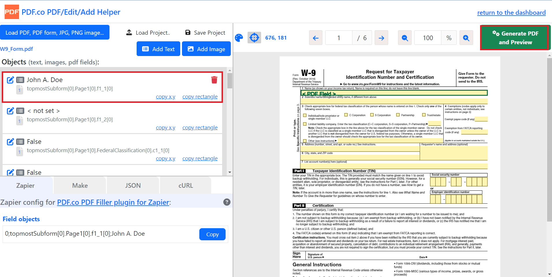 Generate PDF Preview