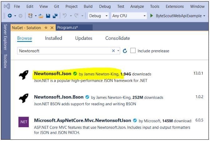 Newtonsoft.Json Library