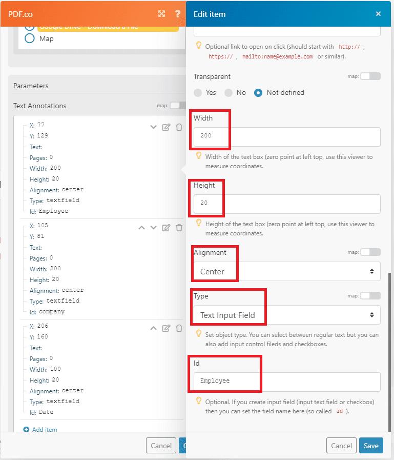 Referencing the object coordinates
