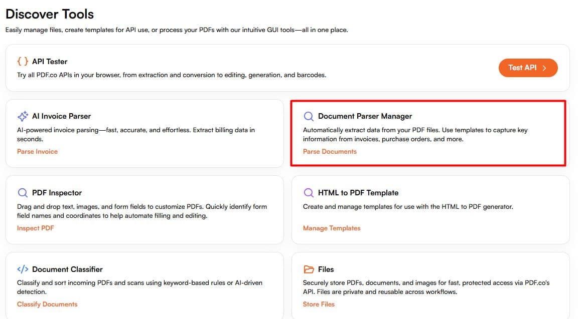 Document Parser Manager