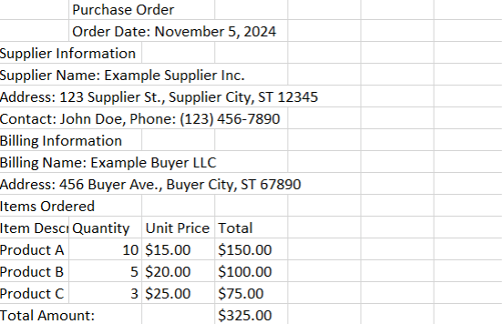 View Generated CSV Output