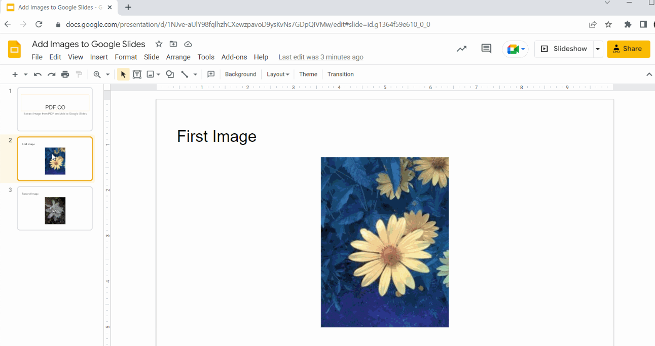 New Slides with Extracted Images