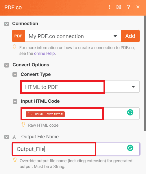 PDF.co Configuration