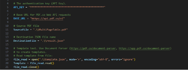 Setup Python Code Configuration