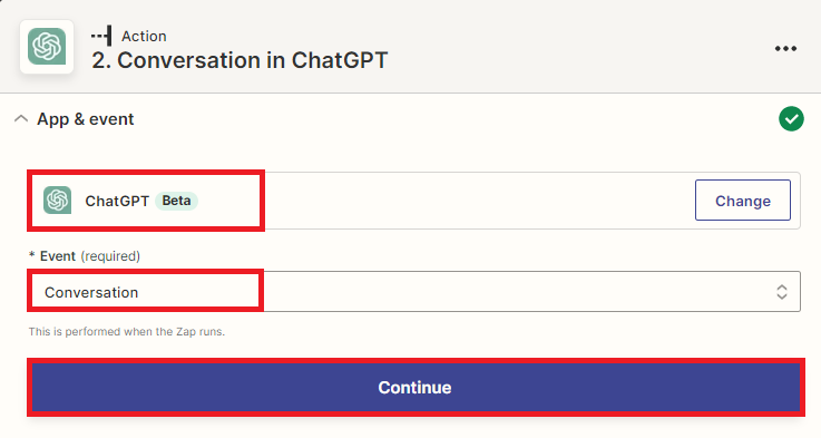 Adding ChatGPT app and event
