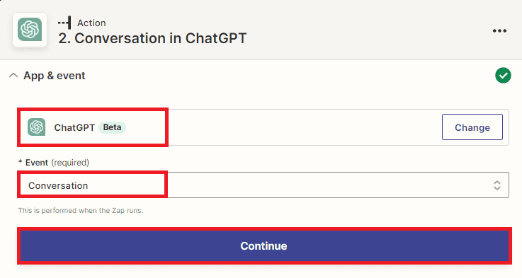 Adding ChatGPT app and event