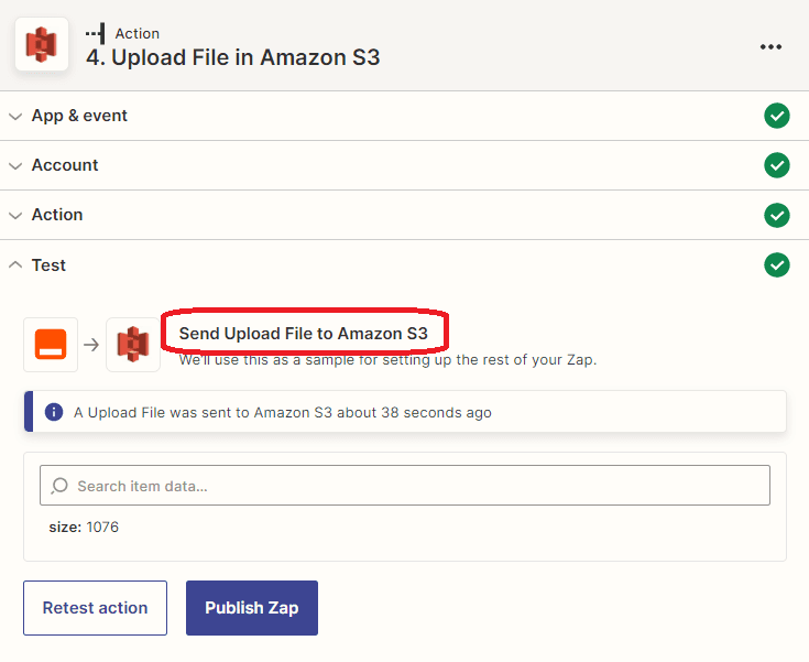 Amazon S3 Result