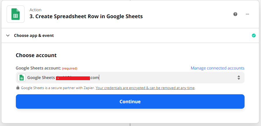 Google Sheets Account