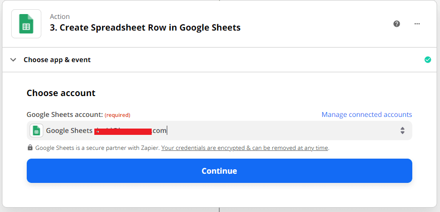 Google Sheets Account