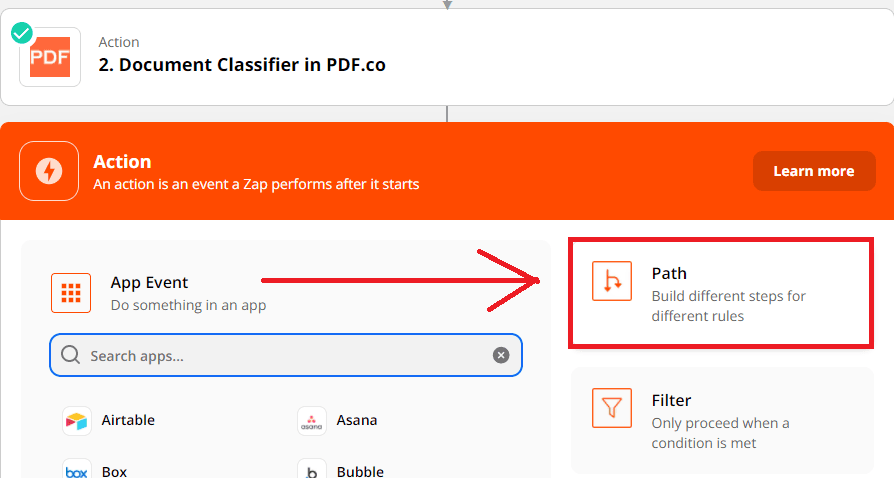 Add Zapier Path