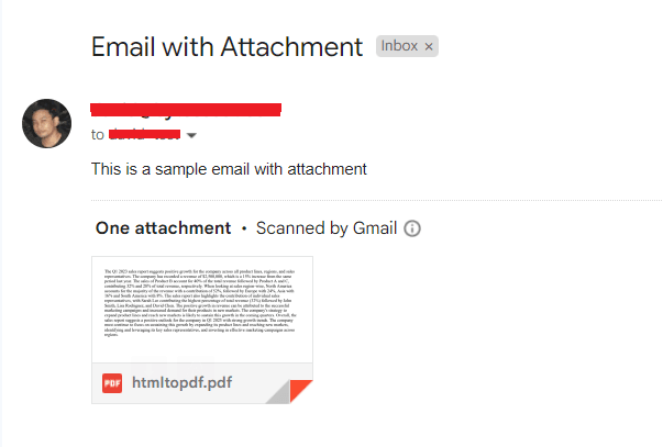 Email with an Attachment