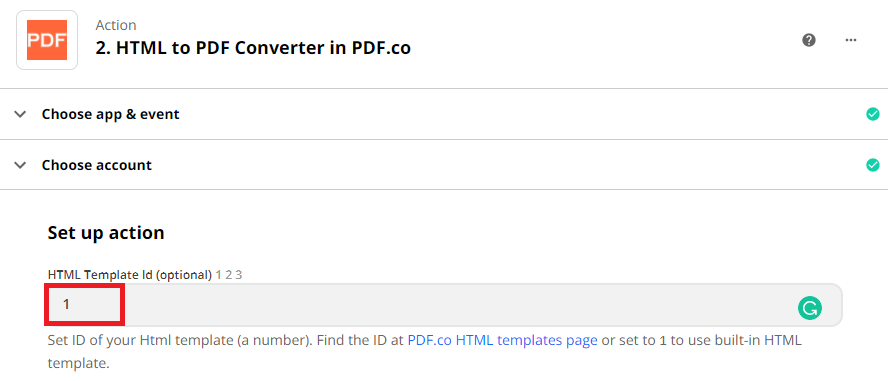 Setup HTML to PDF Converter
