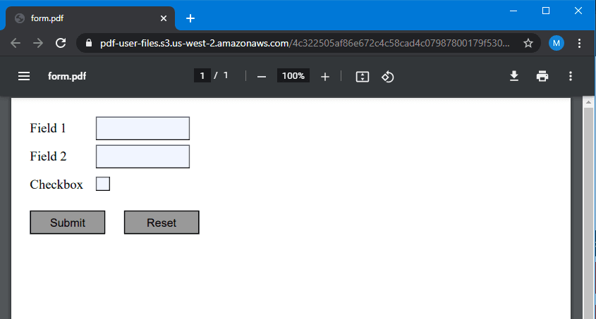 Fillable PDF Form Template Source File