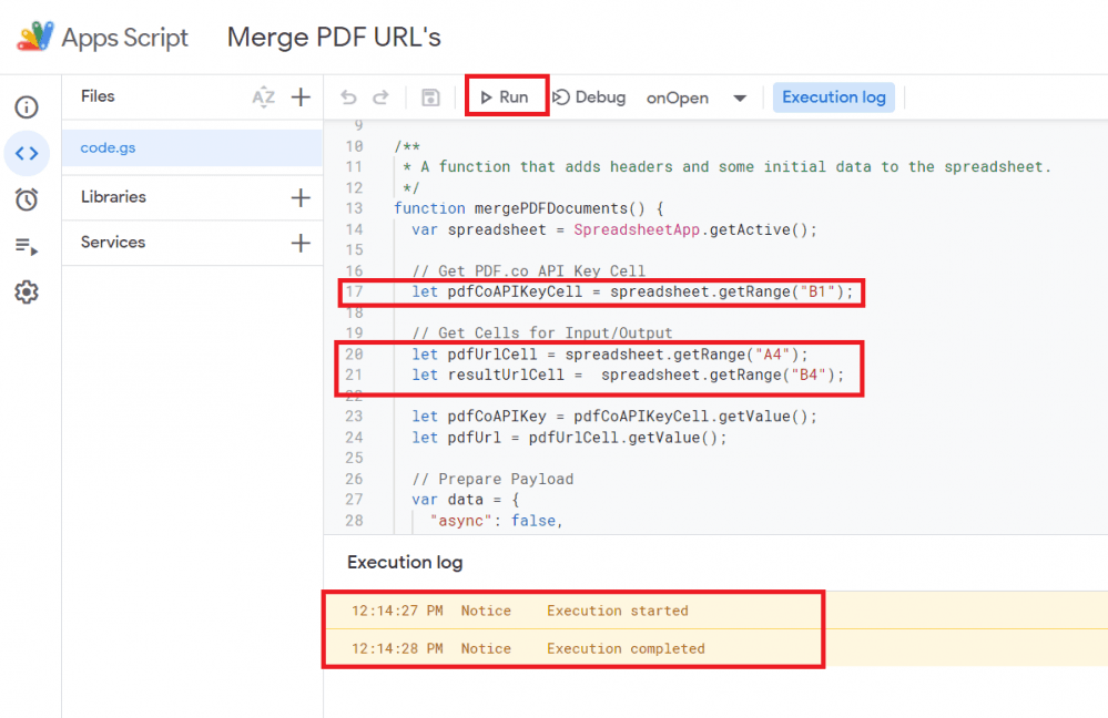 Google App Script Code