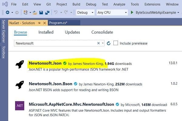 Newtonsoft.Json Library