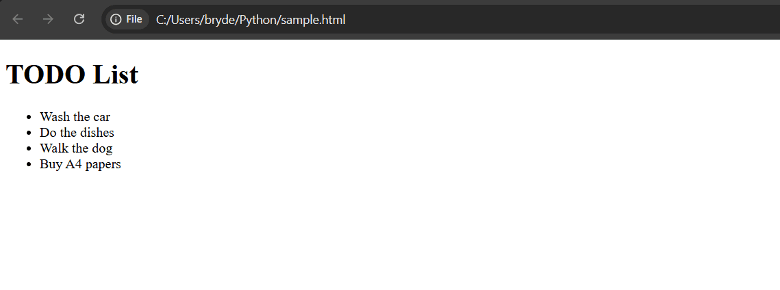 Sample HTML Document