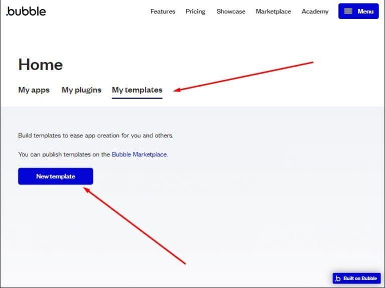 bubble.io New Template