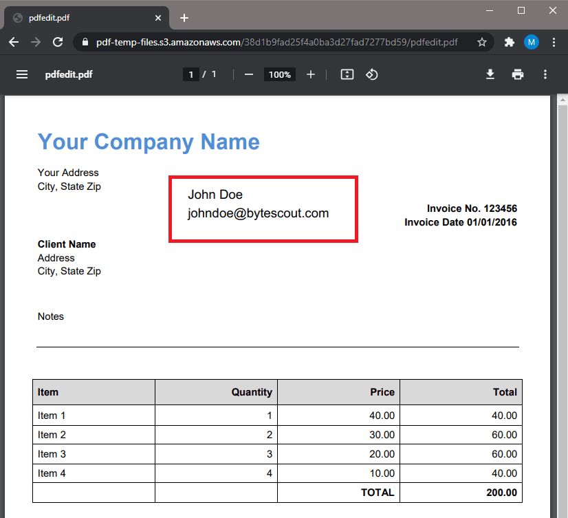 PDF Filled With DocuSign Data