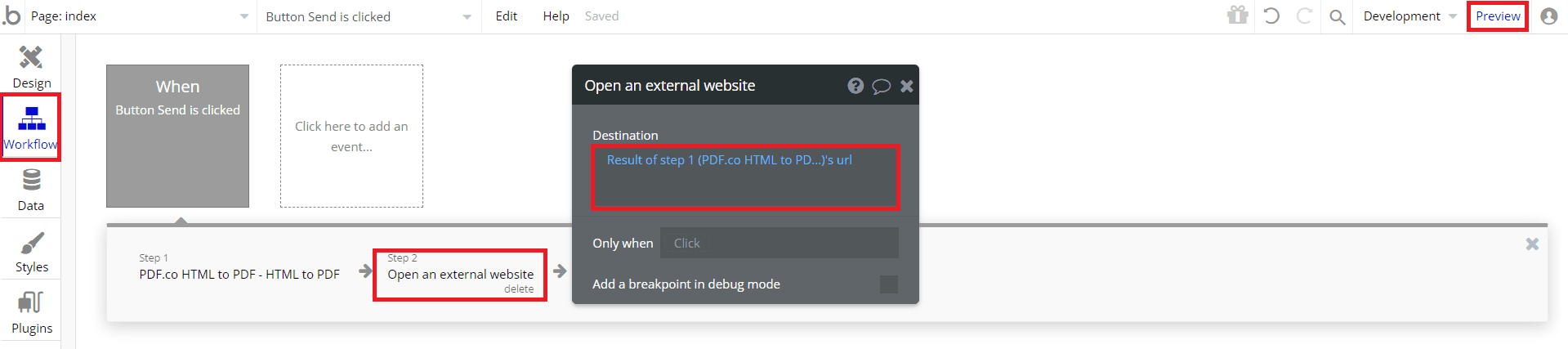 Step 15: Set Destination