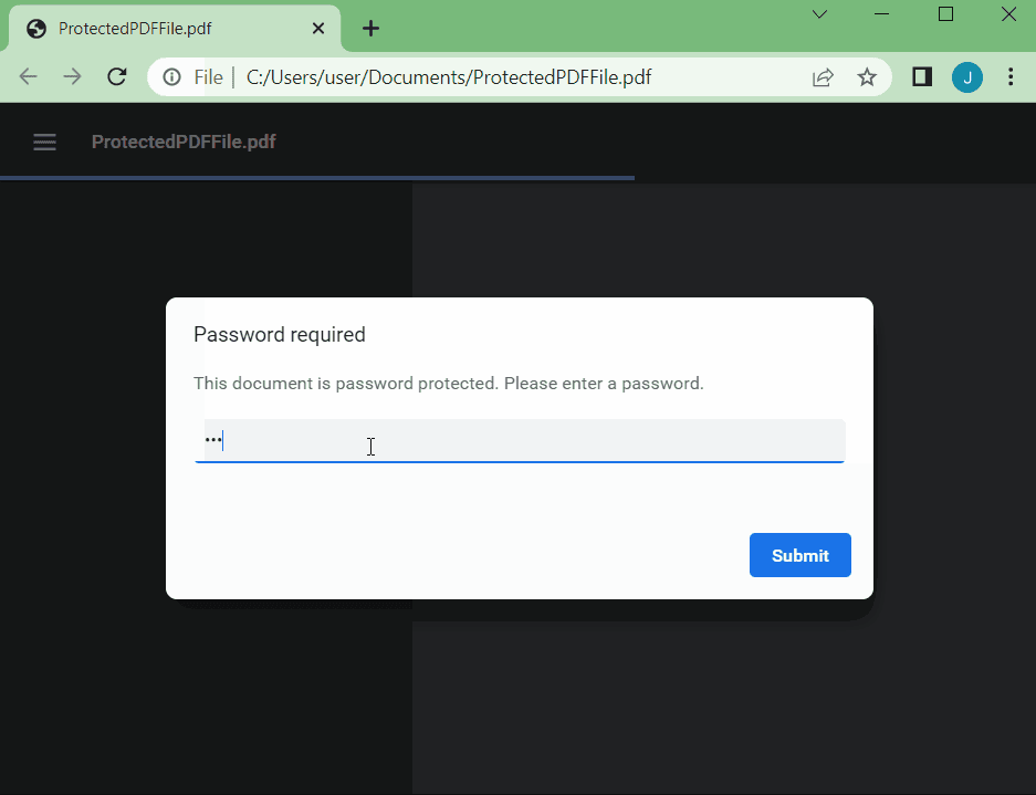 Password-protected PDF