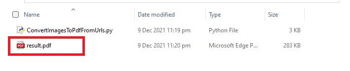 PDF created from image files