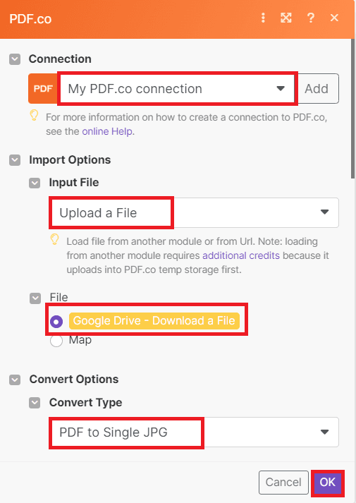 Setup PDF.co Configuration
