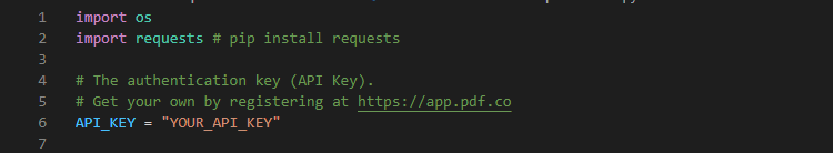Add PDF.co API Key