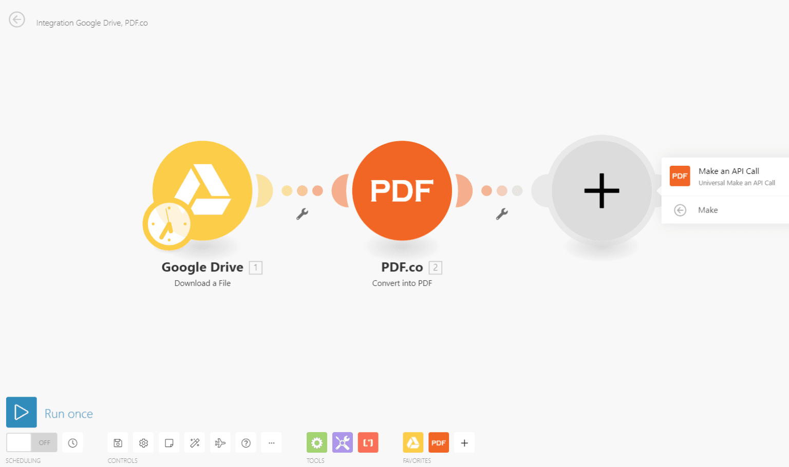 Choose Make an API Call