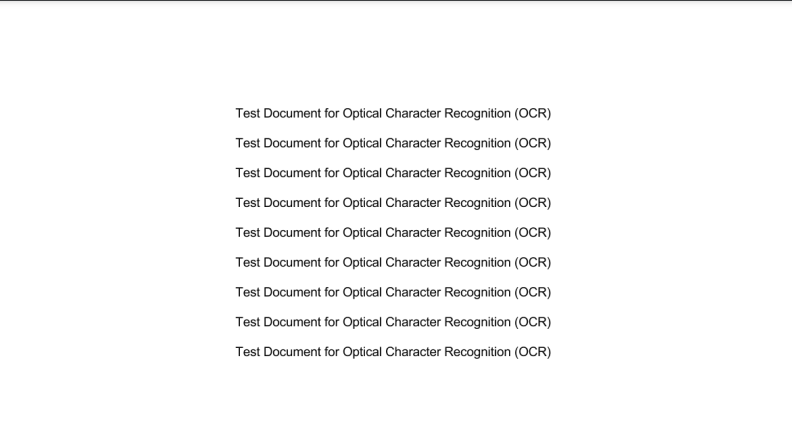 Screenshot of Sample Scanned PDF