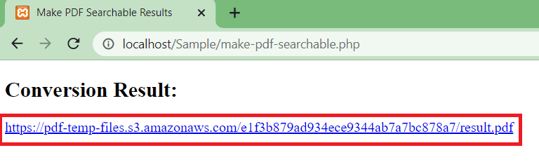 Searchable PDF Output