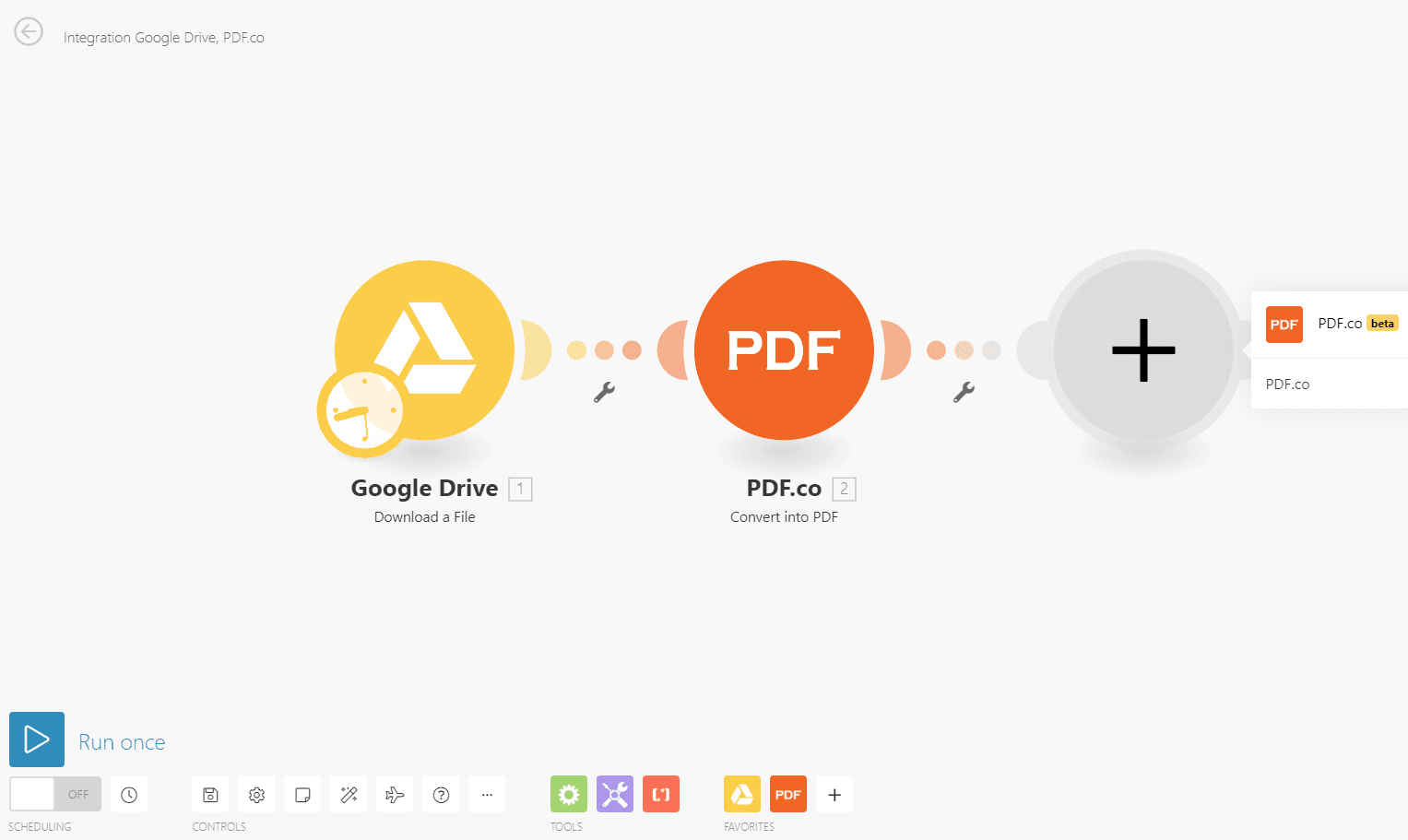 Adding another PDF.co module