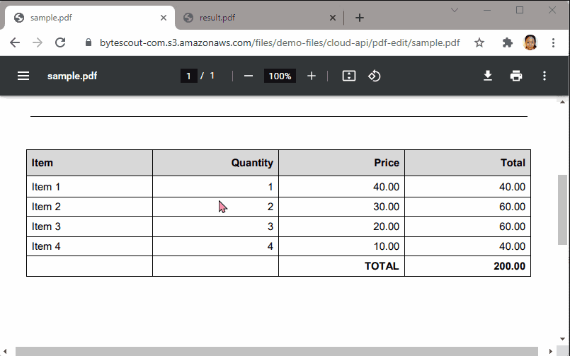 PDF Document without Watermark