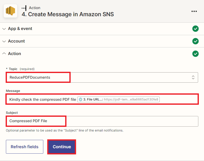 Setup Amazon SNS