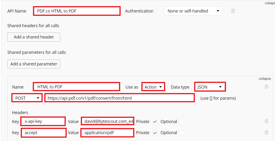 Step 9: Setup API Connector