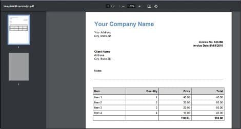 Screenshot of PDF with Embedded JavaScript