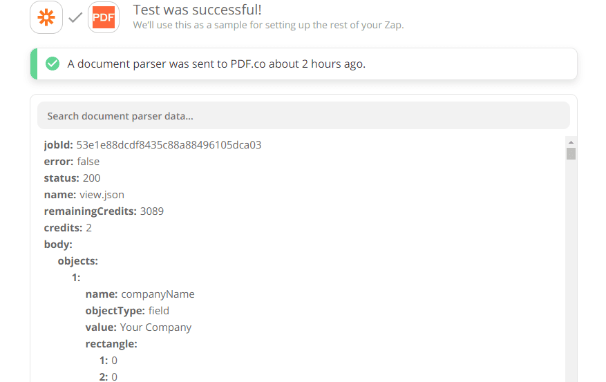 Document Parser Output