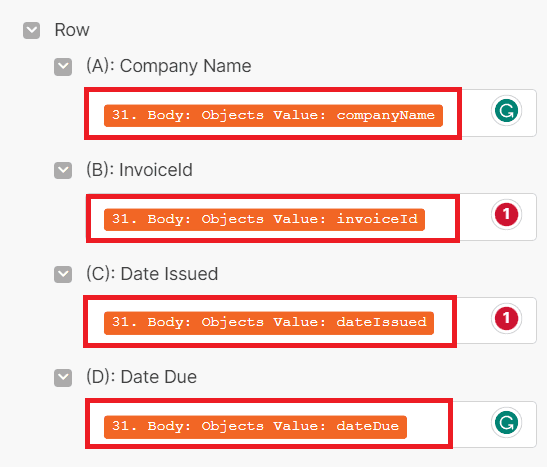 Microsoft Excel Configuration