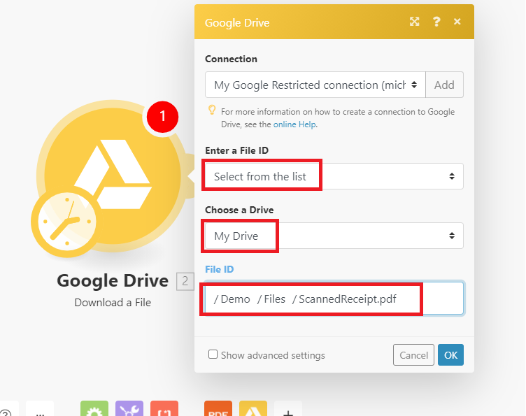 Configure Google Drive Module