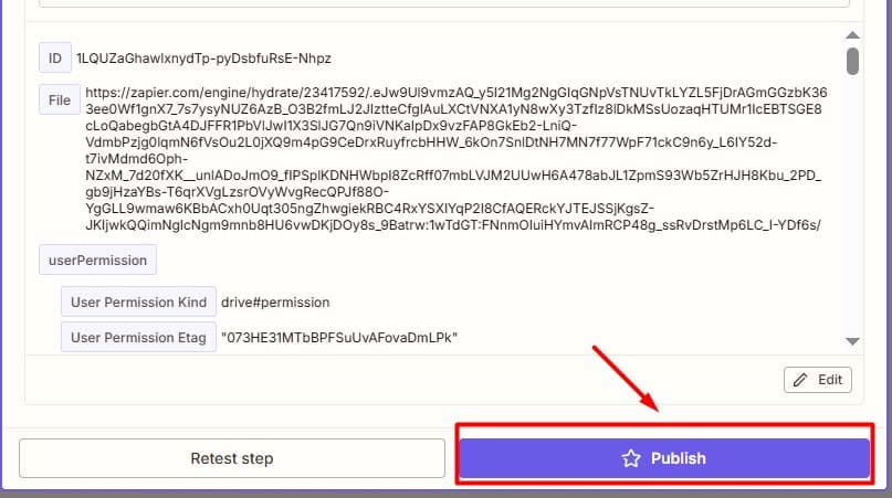 Publish the Zap