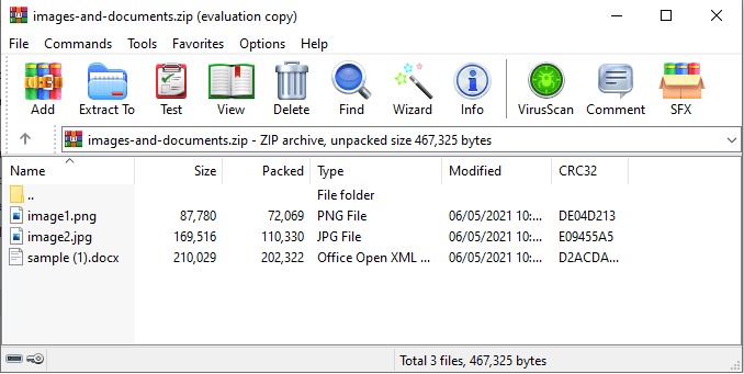 Screenshot of Source File